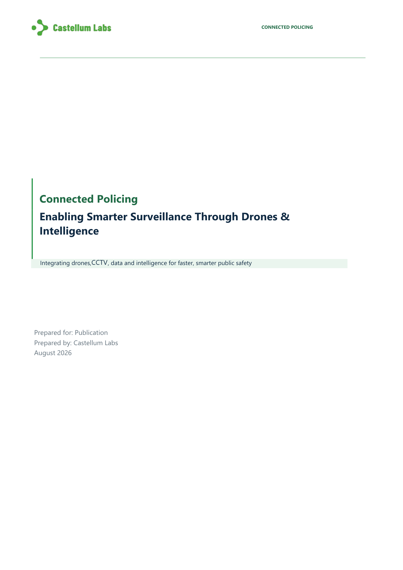 Connected Policing white paper cover